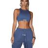 Buy cheap Summer Custom Logo Tank Crop Top with Shorts Jogger Set Tracksuit Two Piece Set for Women Clothing from wholesalers
