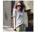 100% Cotton Women's T - Shirts Loose Fashion Color Double Car Line Charm