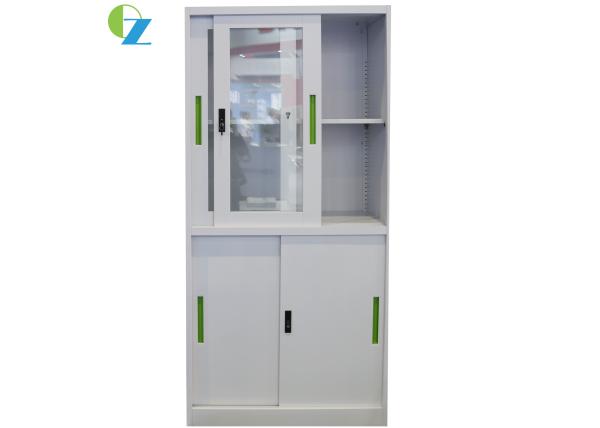 Buy cheap Steel Glass Sliding Door Cupboard H1850*W900*D400(MM) KD Structure For Office from wholesalers