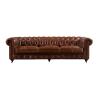 Buy cheap 3 And 2 Seater Leather Chesterfield Sofa With Chrome Casters Button Back from wholesalers