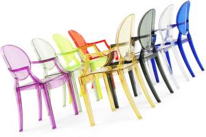 Wholesale Decorative Polycarbonate Chair With Armrest Clear Louis Ghost Chair from china suppliers