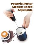 220V Electric Milk Frother Mini Handheld Food Blender Coffee Mixer with Speed