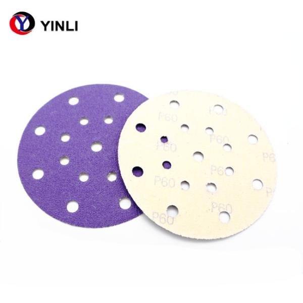 Buy cheap 120 Grit Anti Clog Zirconia Sanding Disc 17 Holes For Wood And Car from wholesalers