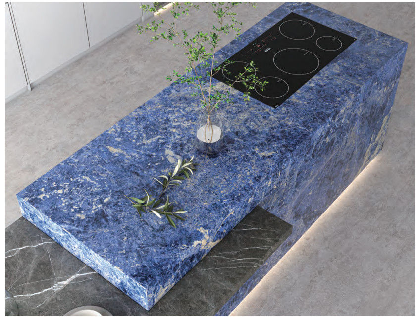 Chora Textured Marble Slab Polished Granite Floor Tiles 6mm Thickness