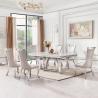 Buy cheap Luxury Chrome SS Dining Chairs softness Upholstered Dining Room Chair from wholesalers