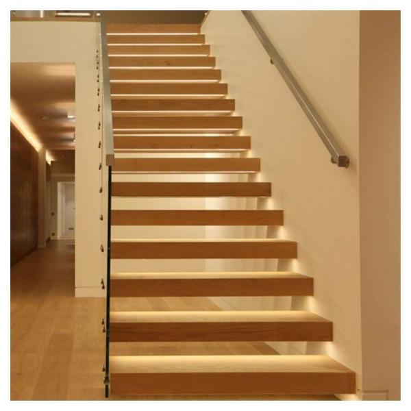 Buy cheap Solid Wood Floating Staircase , Timber Steps Indoor Wood Stairs from wholesalers
