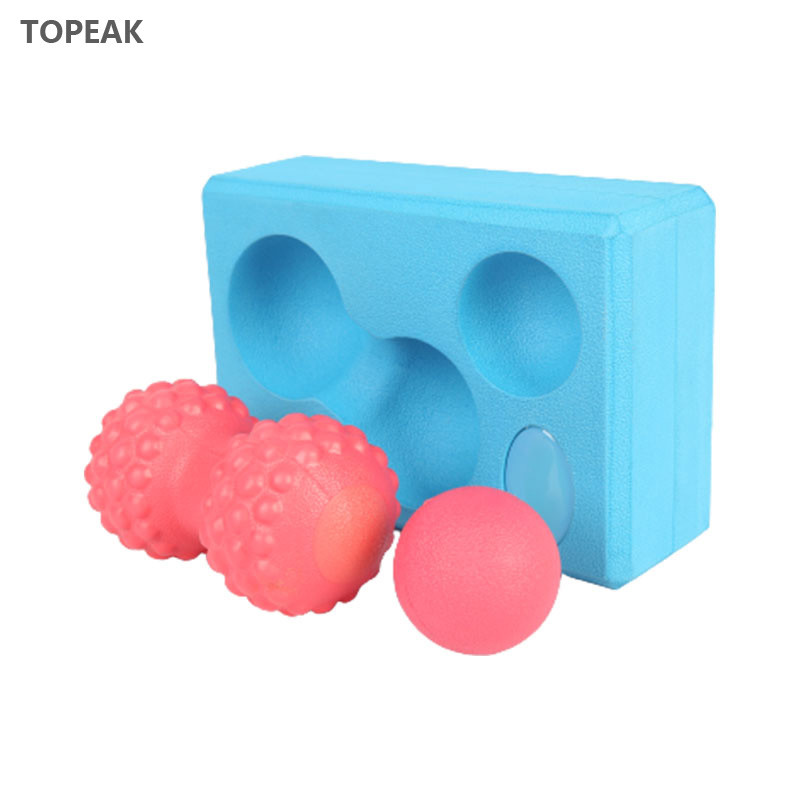 8 Inch 6 Inch EVA Yoga Block Balls Pink Blue Storage Myofascial Release