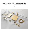 Buy cheap Cold Hot Water Rainfall Sanitary Ware Shower Bathroom Faucets Set from wholesalers