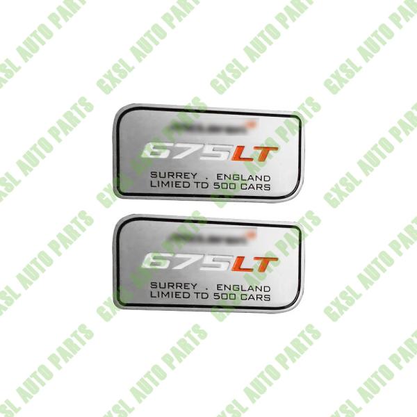 Buy cheap 1 Pair For Mclaren 675LT Trim Metal Nameplate Logo Badge,Aluminum Name Tag Sign from wholesalers