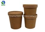 Disposable packaged kraft cardboard paper soup cup takeaway paper soup bucket