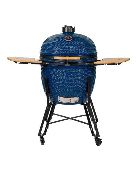 Quality Ceramic Pizza Charcoal Kamado Grill 27 Inch BBQ Bamboo Sidetable 304 for sale