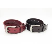 Buy cheap Brown / Red Color Stamped Leather Belt , Custom Leather Belts 3.3cm Width product