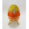 Buy cheap Luxury Faberge Easter Eggs Elegant Enamel jewlery box Crystal Egg Trinket box Jewelry Box Holder Easter Egg Collectible from wholesalers