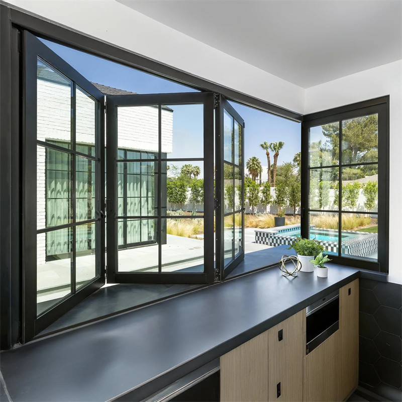 Aluminum Folding Windows With Modern Process Thermal Break For Bedroom