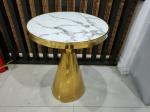 Casual Stainless Steel Marble Coffee Table