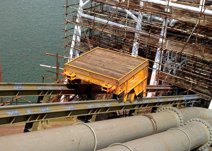 crane trolley on steel tracks