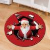 Buy cheap 80cm red Round Santa Claus Elk Christmas Festive Floor Mat Anti SlipCircular office mat from wholesalers