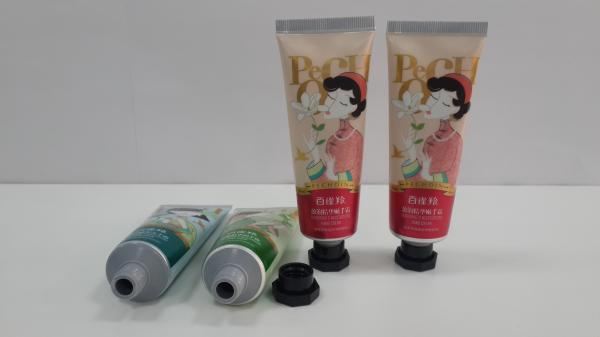 Empty Plastic Cosmetic Tube Containers ABL Tube With Octagonal Cap , Metal