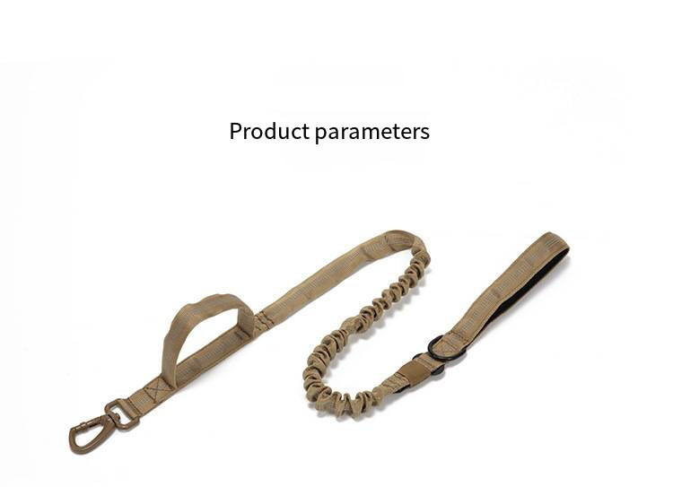 Pet Explosion Proof Reflective Leash Double Handle Nylon Tactical Dog Leash