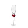 Buy cheap Heart Shaped 140ml Decorative Crystal Stem Wine Glasses With Curved Handle from wholesalers