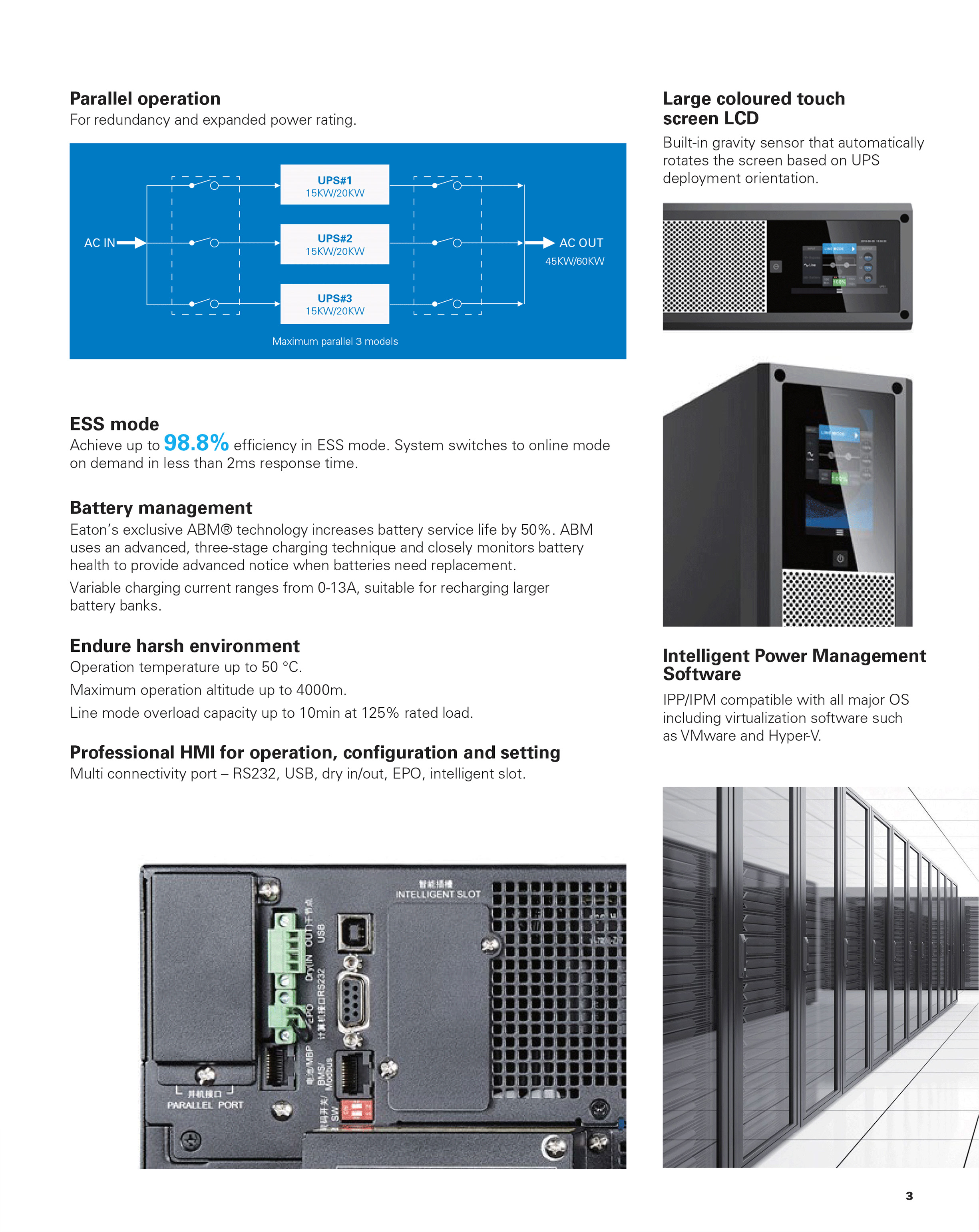 Tower Form Factor Eaton 9SX Online UPS 2KVA 220V/230V/240V For Security/Monitoring/Alarm