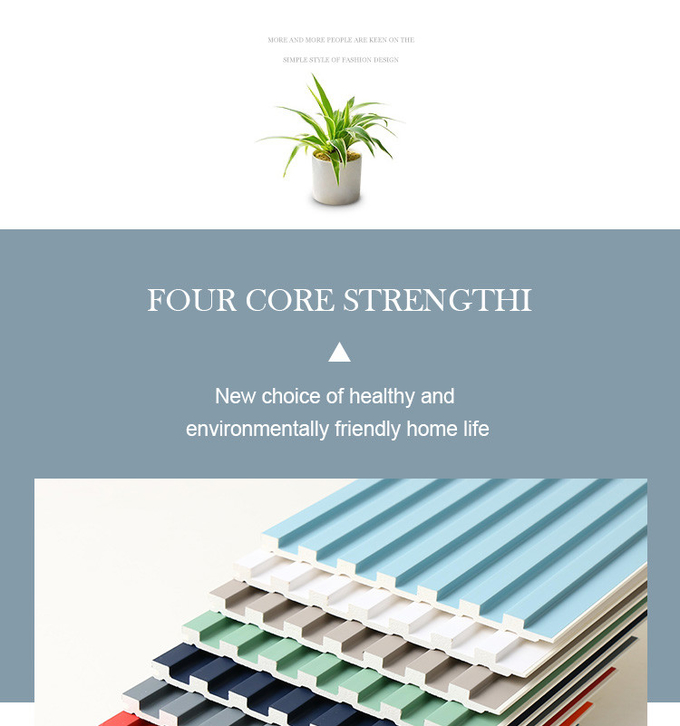 OEM ODM WPC Fluted Wall Panel Interior Formaldehyde Free