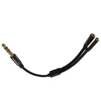 Buy cheap 1 / 4 Inch Headphone Splitter Cable Assembly 2 Female To 1 Male Audio Cable product