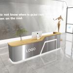 Mail packing N stainless steel cashier desk for hotel beauty salon and clothing