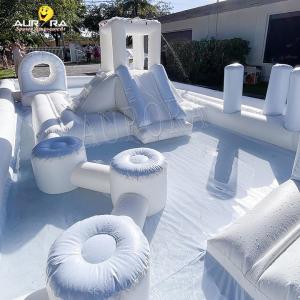 Wholesale White Outdoor Inflatable Soft Play Equipment Playground Water Slide Pool For Kids from china suppliers