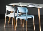 80cm Solid Wooden Leg Plastic Chair Non-Slip In Living Room