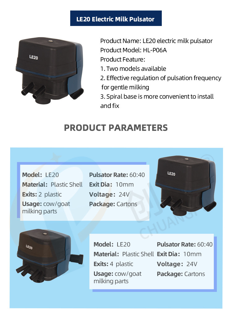 2 Ports LE20 Electric Milking Machine Pulsator Boosting Efficiency In Milking Operations