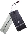 Custom Jeans Black Paper Cardboard Tags With String Recycled Paper Price Tag