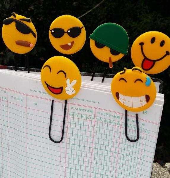 Buy cheap Funny Emoji Rubber PVC Bookmarks / 3d PVC Book Clips For Scenic Spot Promotional Gift from wholesalers