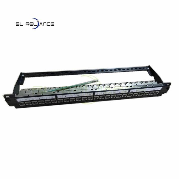 Buy cheap STP FTP Patch Panel Cat 7 24 Port Full Loaded Shielded 19 Inch Patch Rack from wholesalers