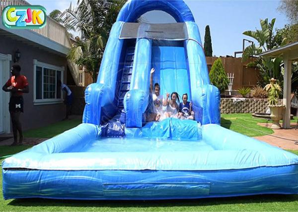 Buy cheap Large Outdoor Backyard Blow Up Water Slide For Adults Environmental Friendly from wholesalers