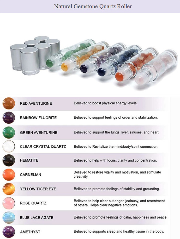 Frosted Roller Bottles Wholesale 10ml Amethyst Roller Bottle Volume Custom Surface Printing