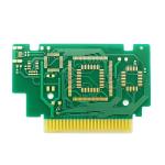 Rigid Fast Turn Black Soldermask PCB 1.55mm Hard Gold Finger 30u" 6 Layer