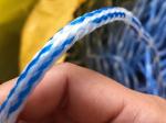 Buy cheap Hand Line For Cast Net Hollow Braid Polyethylene Rope White Blue Mixed from wholesalers