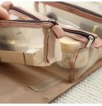 Brushes Lipstick Storage Cosmetic Bag Organizer Travel Nylon Mesh Toiletry Bag