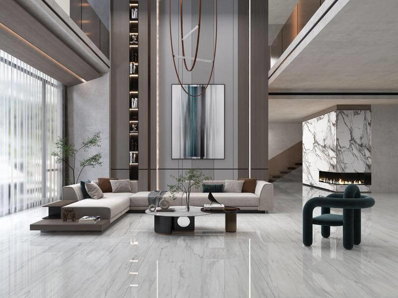 Backgroud 1200x1200x9mm Inside Wall Polished Porcelain Glazed Tiles For Project And Decoration