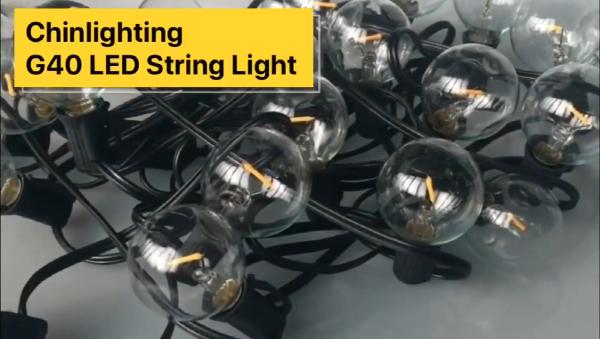 Patio Lights G40 Globe Party Christmas String Light Warm White 25 Clear Vintage