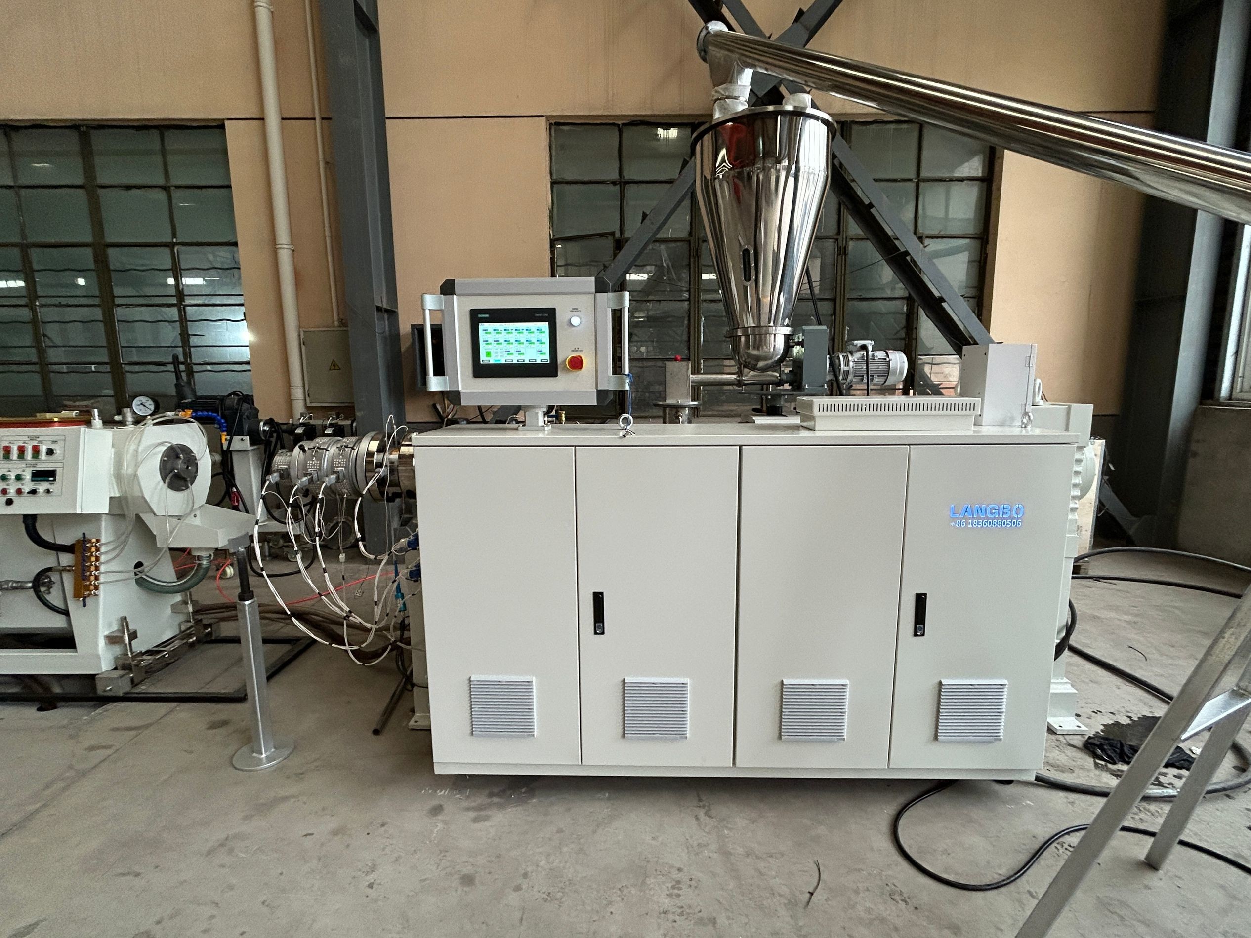 50-150 mm Plastic PVC Pipe Making Machine / PVC Pipe Extruder for Water Pipe