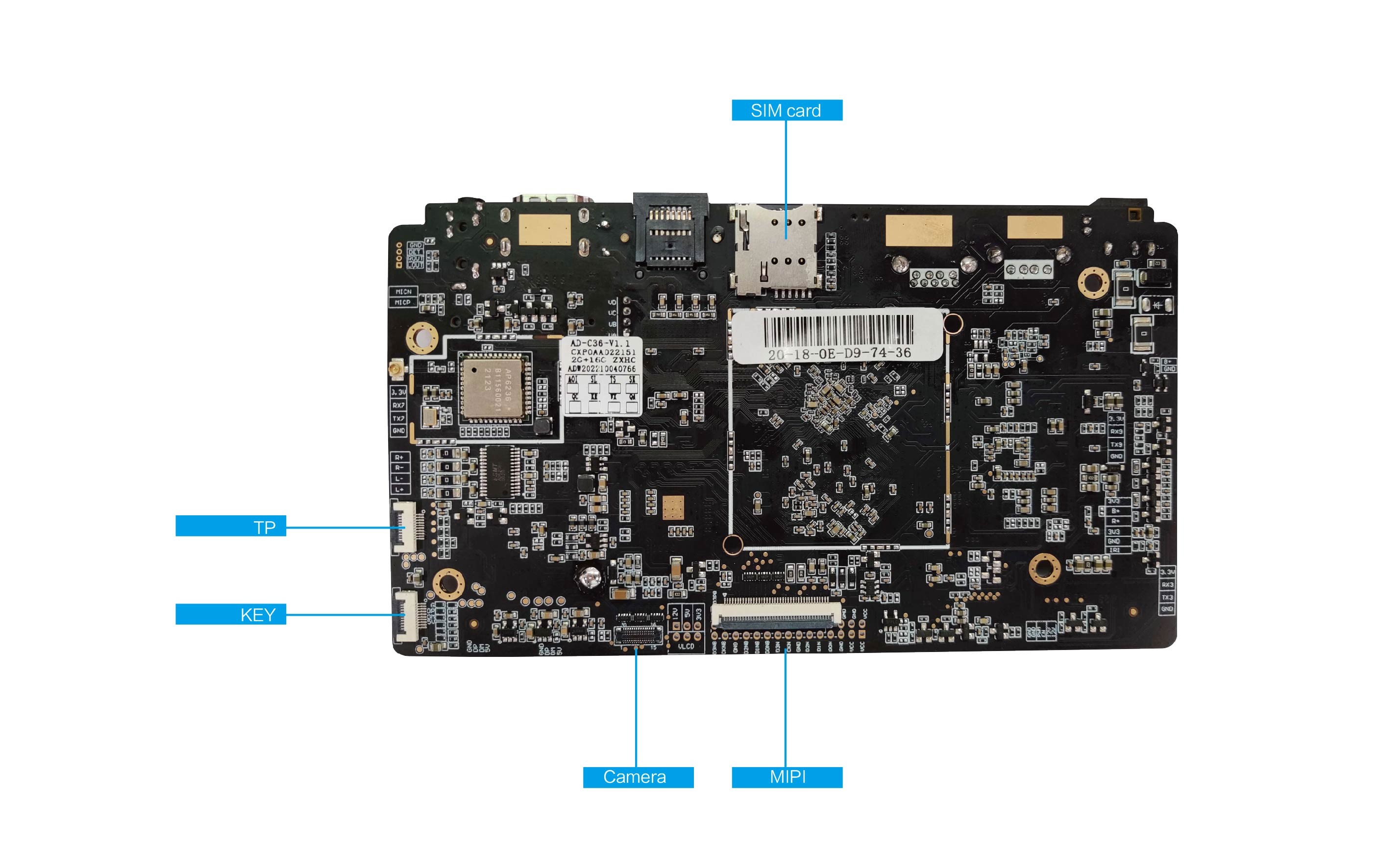 RK3566 Quad Core A55 Embedded System Board MIPI LVDS EDP For LCD Digital Sigange