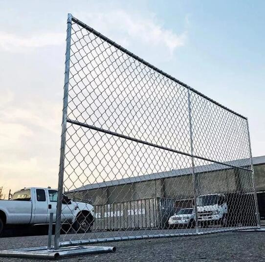 Hot Dipped Galvanized Temporary Security Fencing Portable Chain Link Construction Panel