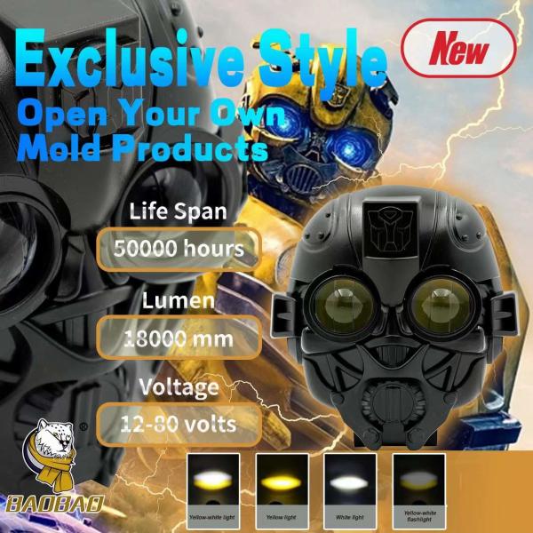 Quality Motorcycle Full Aluminum White Yellow Spotlight Reflector Lamp for sale