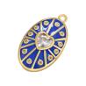 Buy cheap Zircon Oval Enamel Heart Pendant Gold Plated Charms OEM from wholesalers