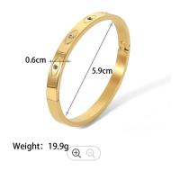 Buy cheap Inlay Color Gem Four Diamond Screw Bangle For Men And Women Stainless Steel product