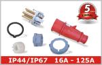 Single Phase Inverter Industrial Power Plug Sockets 380V 415V 3P+E 3P+N+E