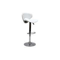 Buy cheap White Height Adjustable Swivel PU Leather Round Bar Stools product