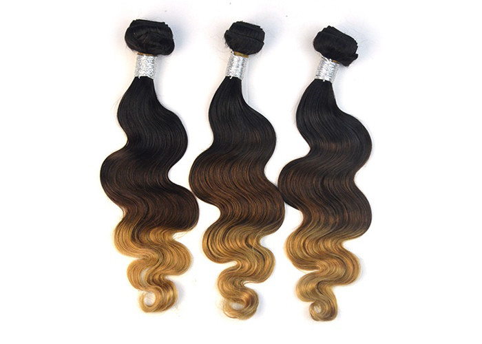 Grade 6A+ Ombre Virgin Peruvian Hair Bundles 14"--24" Inch For Young Girl
